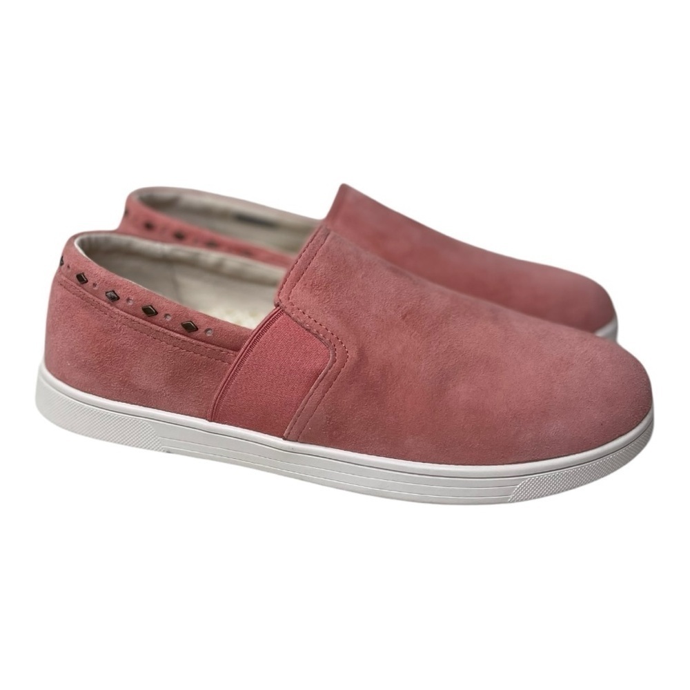 Spenco Women’s Santa Barbara Rivet Pink Leather Slip On Sneakers